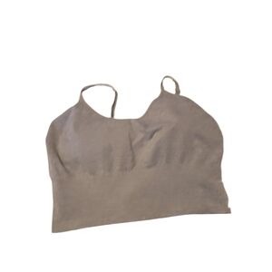 Gray Spaghetti Strap Sports Bra